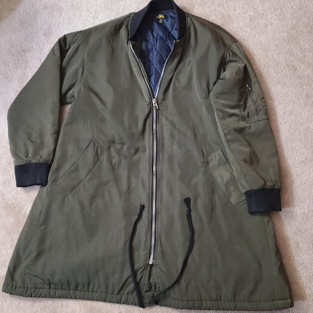 audrey 3+1 Women's long coat jacket army green Size S